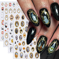 Halloween Ghost Pumpkin Devil Nail Stickers - Self-Adhesive 3D Nail Decals Set