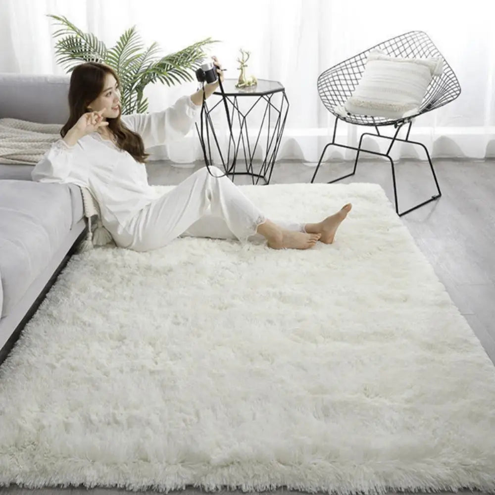Machine Washable Shaggy Area Rug for Bedroom and Indoor Floors – Soft Non-Slip Carpet