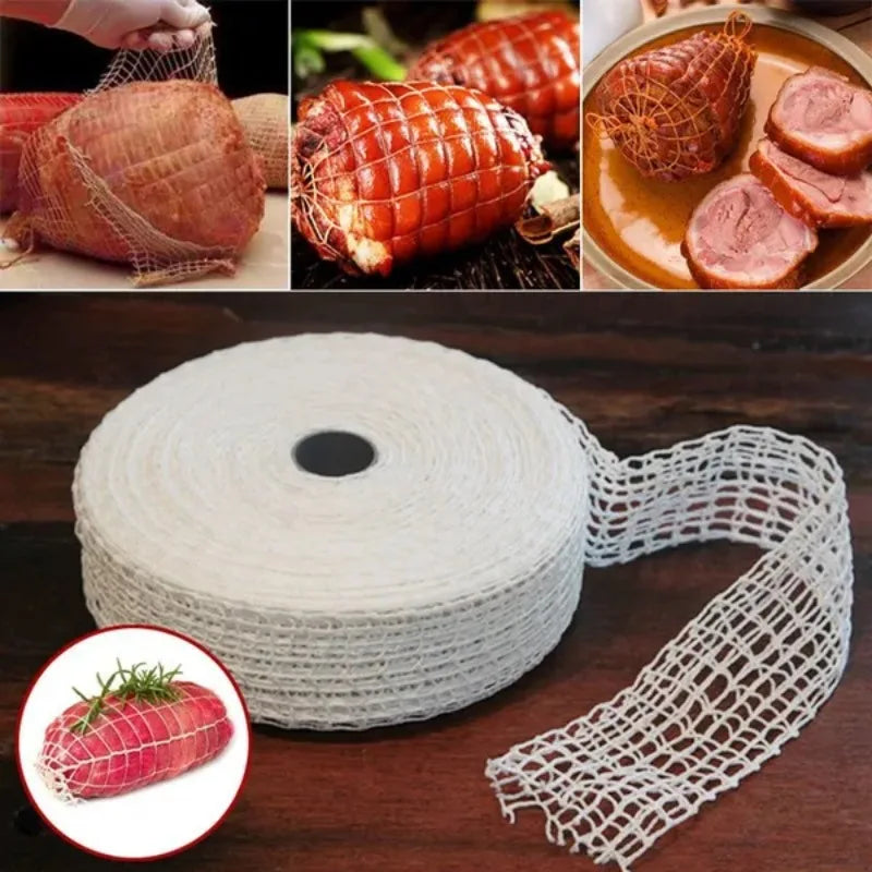 Cotton Meat Net for Cooking and Meat Preparation - Food Grade, XL Size