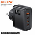 GaN USB C Fast Charger Adapter 67W PPS PD SFC3.0 for Phone Laptop Samsung iPhone