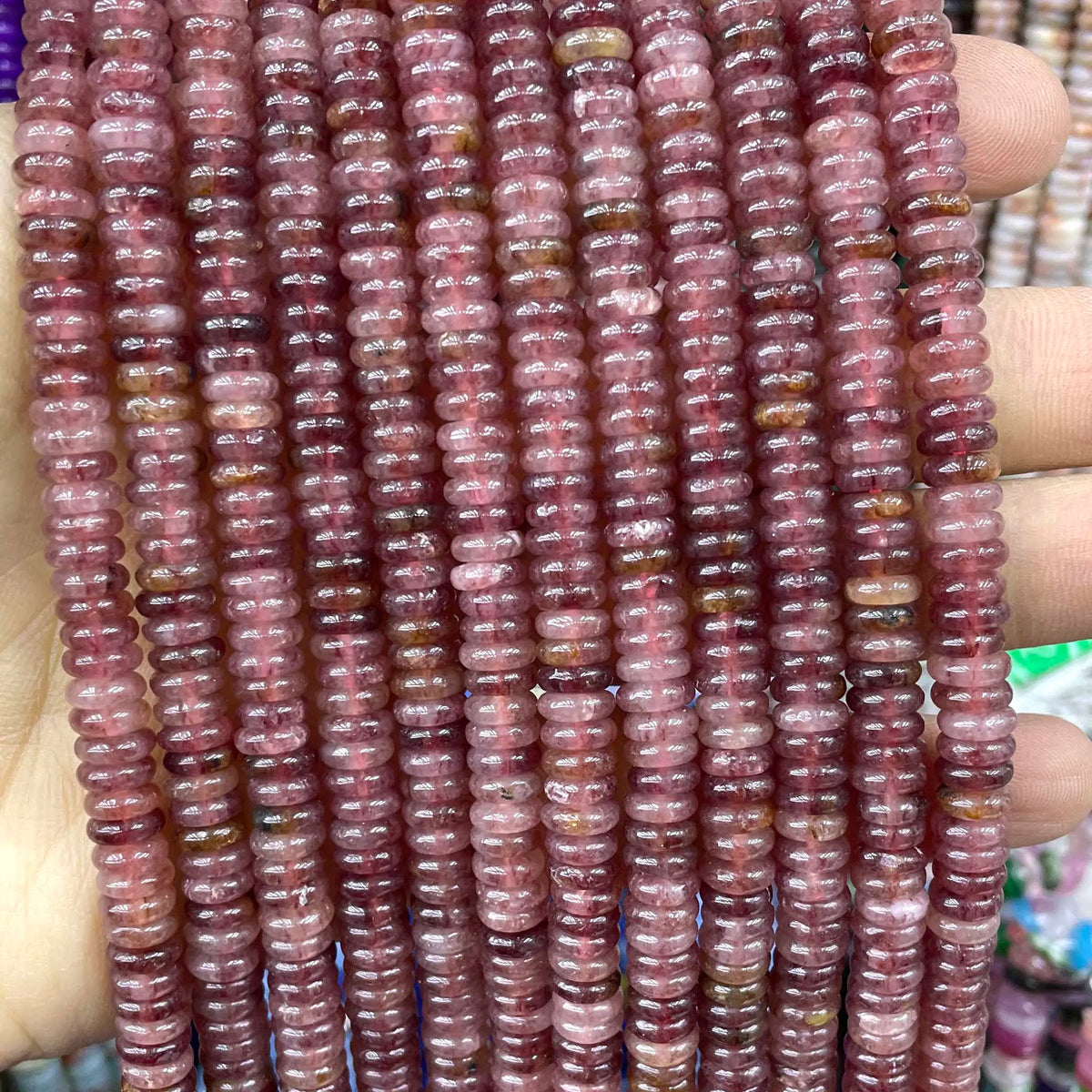 Natural Stone Flat Rondelle Beads for Jewelry Making - Abacus Spacer Beads