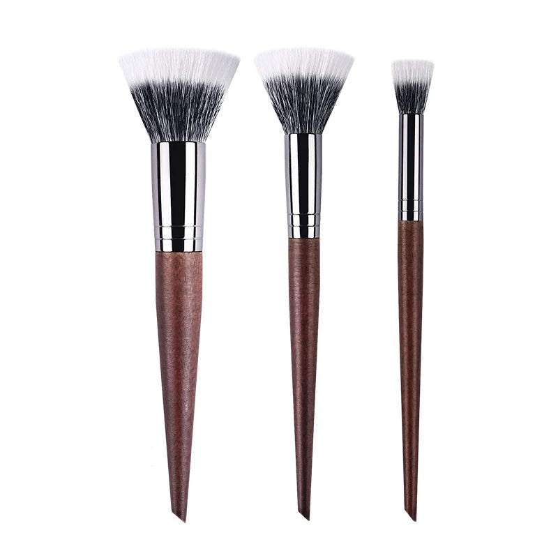 Multi-Functional Makeup Brushes Set for Face & Contouring - Natural Goat Hair, Soft & Professional