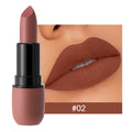 Matte Lipstick Waterproof Long Lasting Lip Color with Velvet Finish - 6 Colors