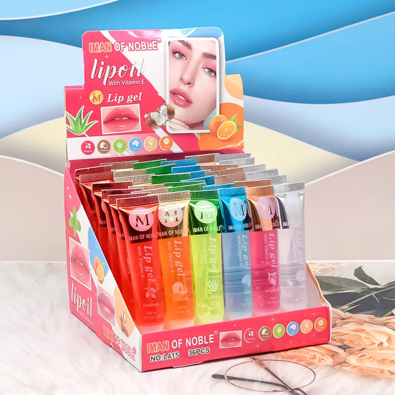 Fruity Flavor Lip Gloss Set Hydrating Moisturizing Lip Makeup 6 Colors Wholesale