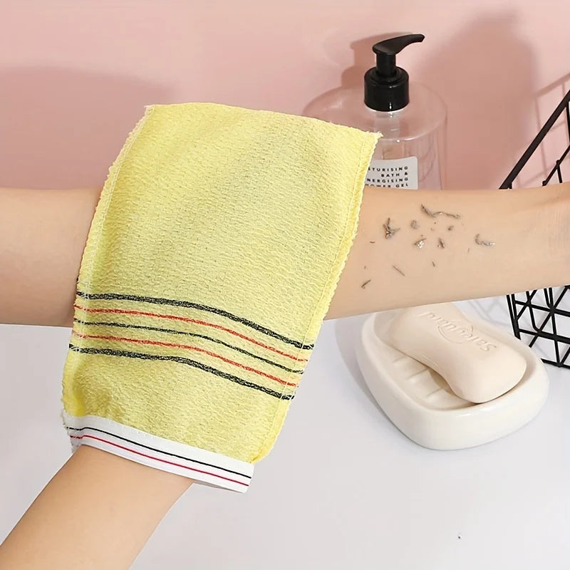 5pcs Exfoliating Shower Gloves & Towel Set for Body Scrubs & Massage