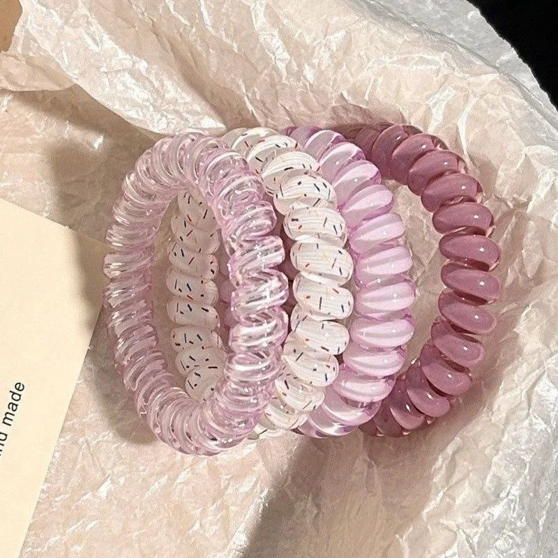 Multicolor Spiral Hair Ties 20/40 Pack Strong Hold Waterproof Ponytail Holders