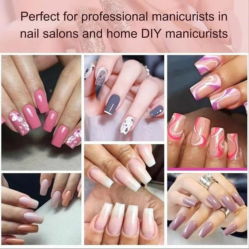 Square Nail Tips 120 Pcs Artificial Full Cover False Nails - 12 Sizes, Easy Application