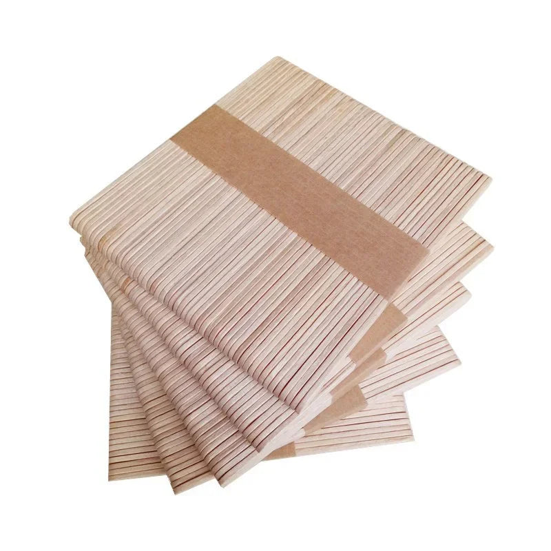 Disposable Wooden Tongue Depressor & Waxing Spatulas - Hygienic & Portable, 50/100 pcs