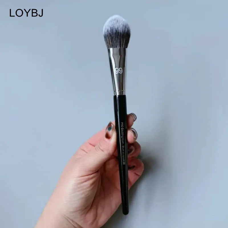 Pro Blush Sculpting Makeup Brush Set - Soft Synthetic Hair, 10-Piece