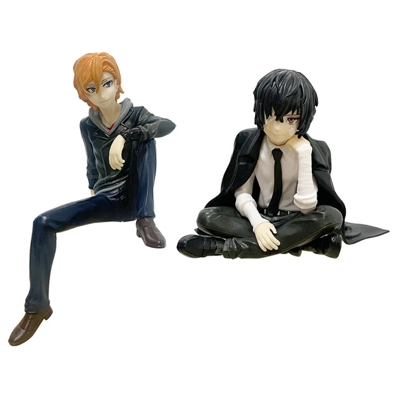 Anime Action Figure PVC Model - Dazai, Nakahara, Chuya Sitting Pose | 8-13cm