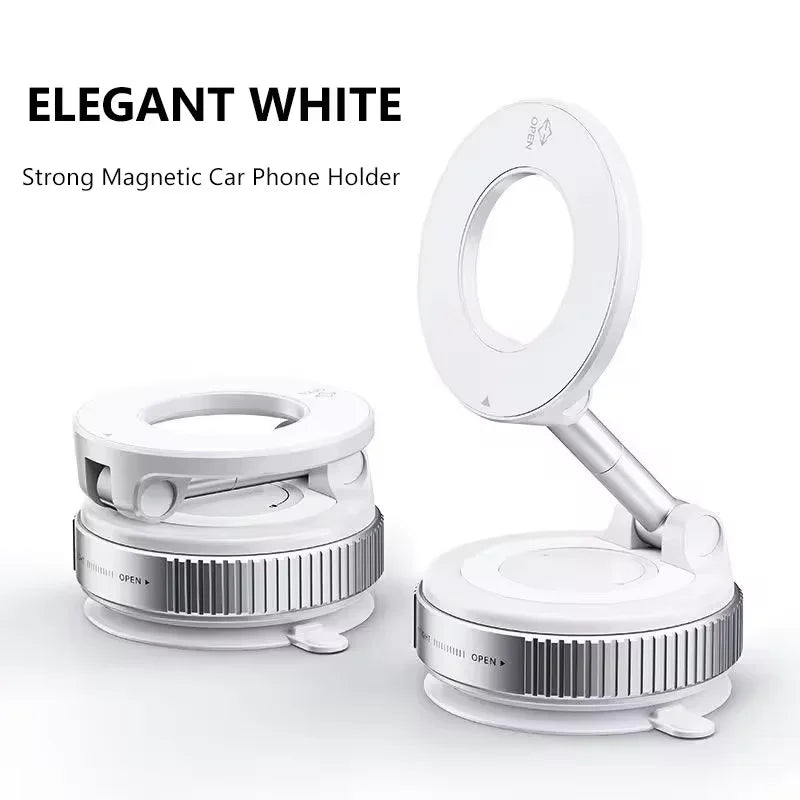 Magnetic Phone Holder Car Mount 360° Rotatable Vacuum Dashboard Stand