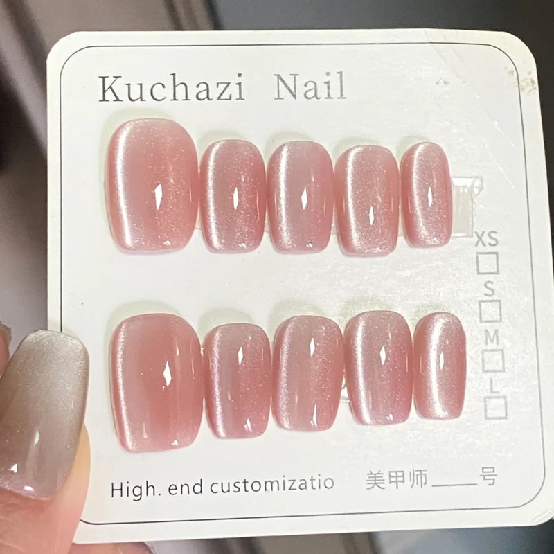 Pink Cat Eye Gel Nail Polish Set UV Semi-Permanent Varnish for Professionals