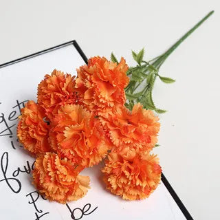 Artificial Carnation Flower Bouquet - Realistic Fake Flowers for Home Decor & Weddings
