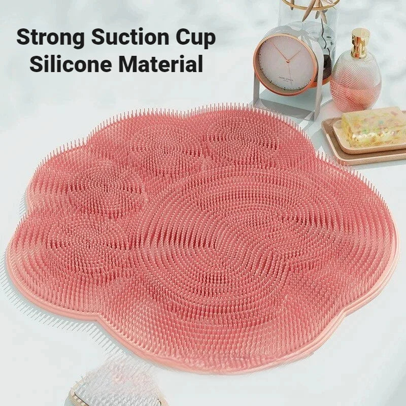 Non Slip Suction Cup Foot Scrub Mat for Bathroom Massage & Dead Skin Removal