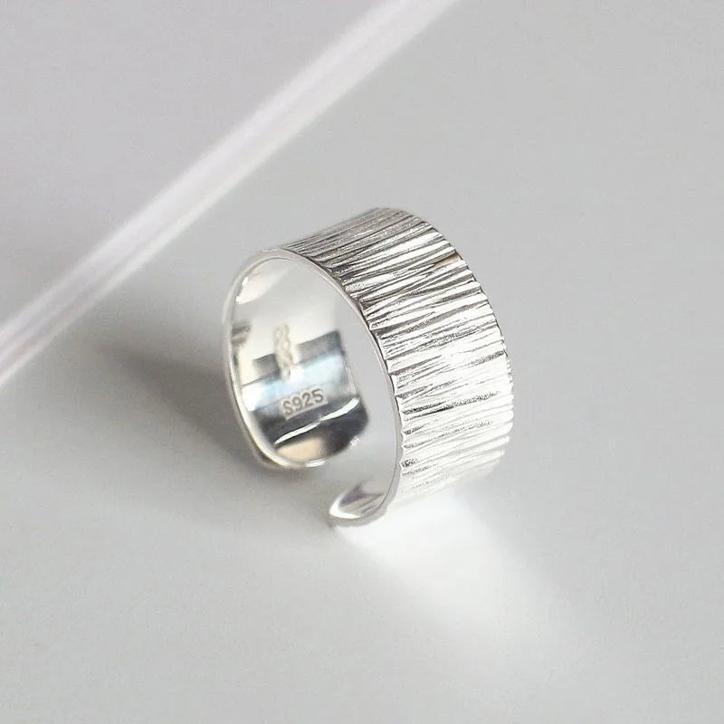 Adjustable Sterling Silver Ring for Women Men Fine Jewelry Gift
