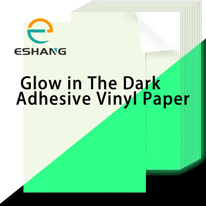 Glow in The Dark PVC Sticker Paper A4 Printable Adhesive Film for Safety Signs and Halloween Decor