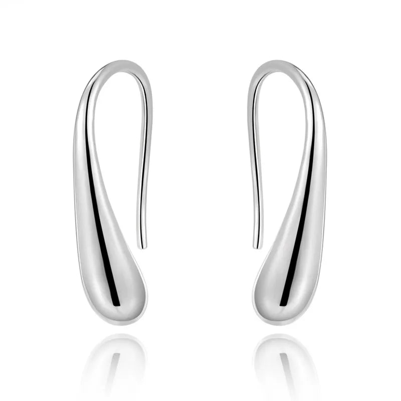 925 Sterling Silver Water Drop Earrings for Women Wedding Jewelry Gift