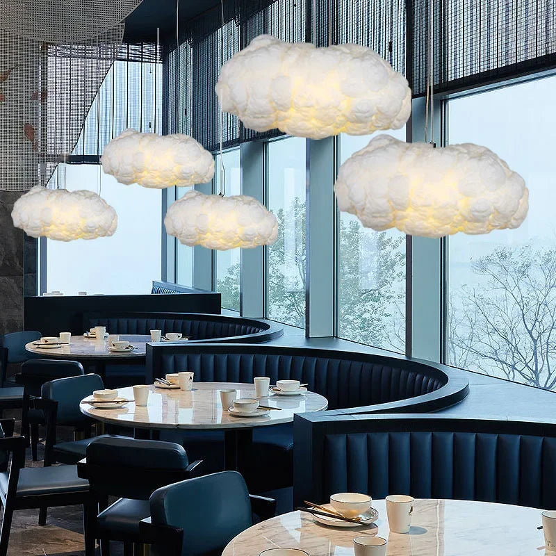 Modern Floating Cloud LED Pendant Light Fixture for Living Dining Bedroom