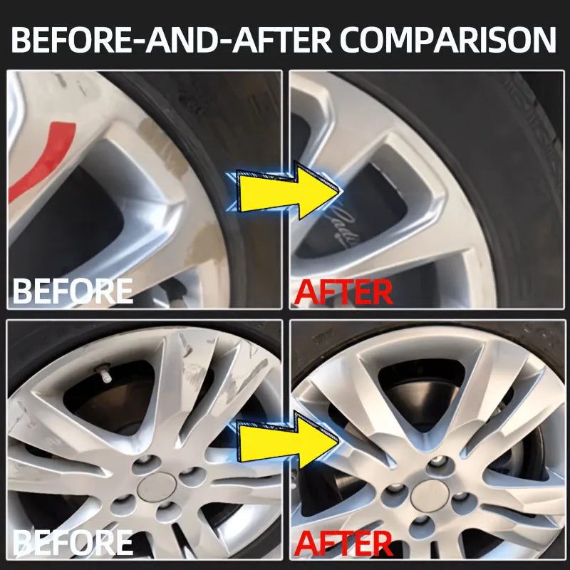 Car Metal Rust & Wheel Hub Scratch Repair Wax Kit - Glossy Long-Lasting Polish