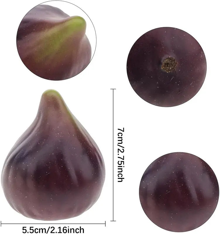 8pcs Artificial Fig Display - Realistic Faux Fruit for Decoration
