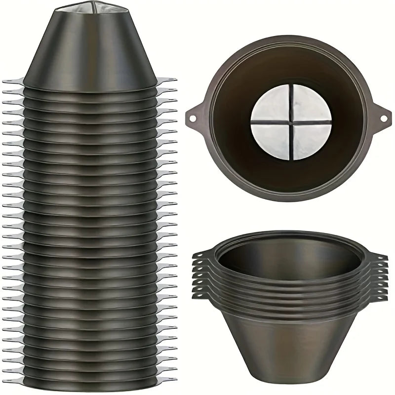 20PCS Reusable Plastic Paint Filter with Fine Nylon Mesh for Oil & Water-Based Paint