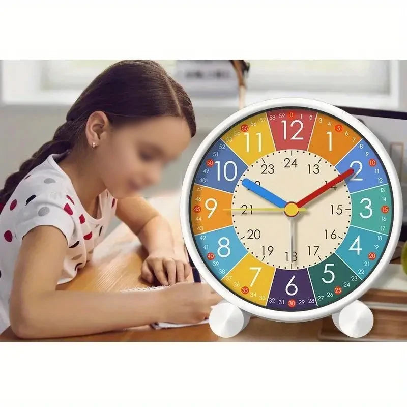 Children's Silent Desktop Alarm Clock - Cartoon Wake Up Clock for Kids & Bedroom