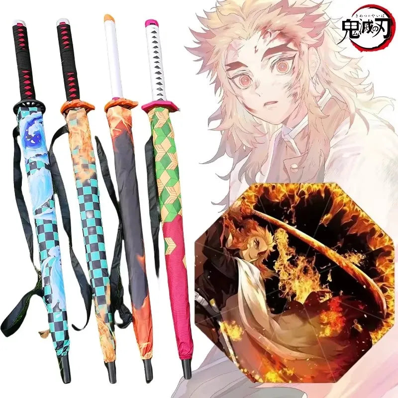 Demon Slayer Kimetsu No Yaiba Umbrella Katana - Anime Sword Design, Real Size