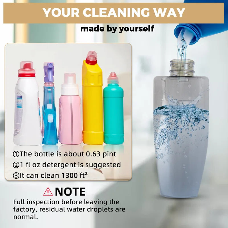 Spray Floor Mop with Reusable Microfiber Pads 360° Handle for Home & Kitchen Cleaning