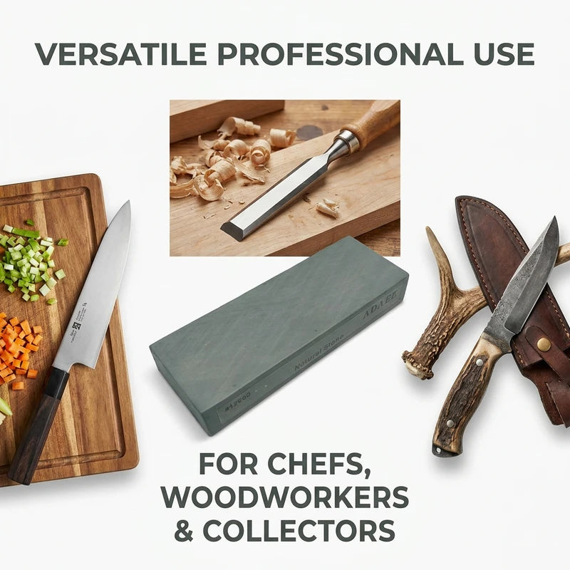 12000 Grit Natural Whetstone Sharpening Stone for Kitchen Knives - Large 200x75x29mm