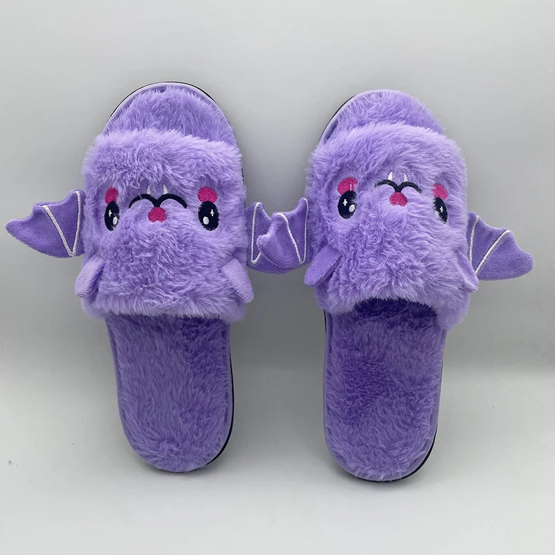 Halloween Kawaii Bat Plush Toys with Slippers Cute Cartoon Ghost Dolls Kids Gift