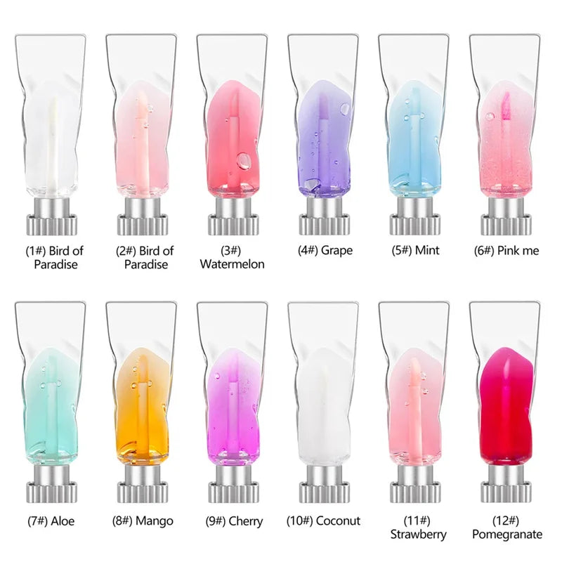 Lip Oil Set - Custom Bulk 12-Color Moisturizing Plumping Lip Gloss
