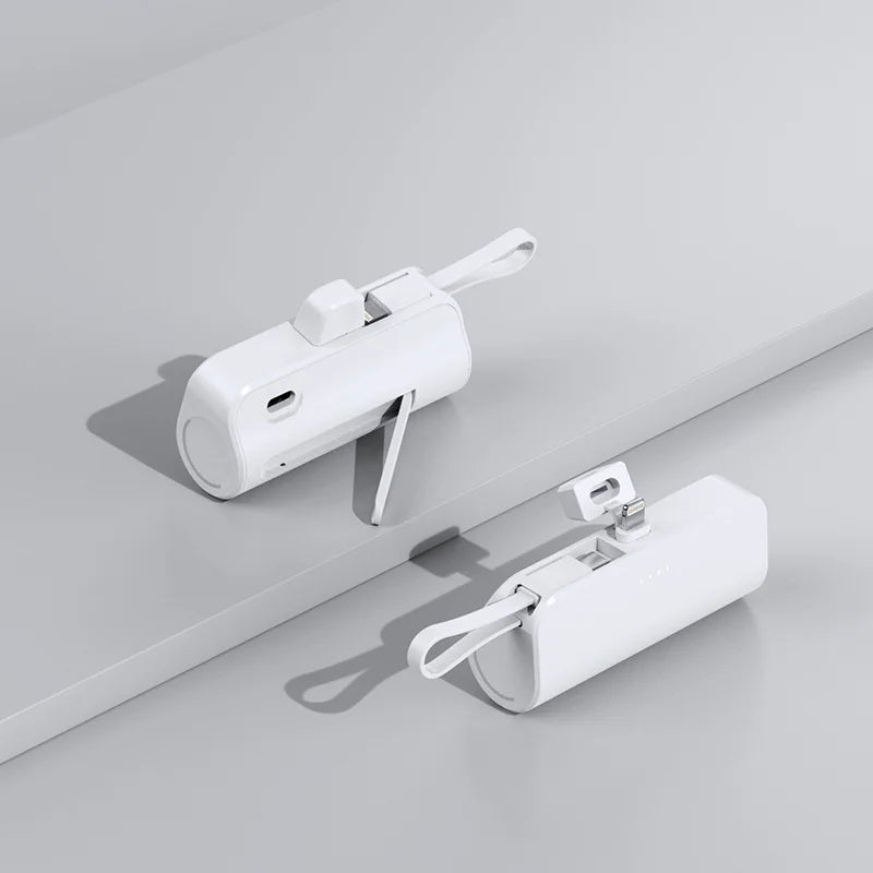 10,000mAh Mini Wireless Power Bank with Fast Charging & Embedded Cable