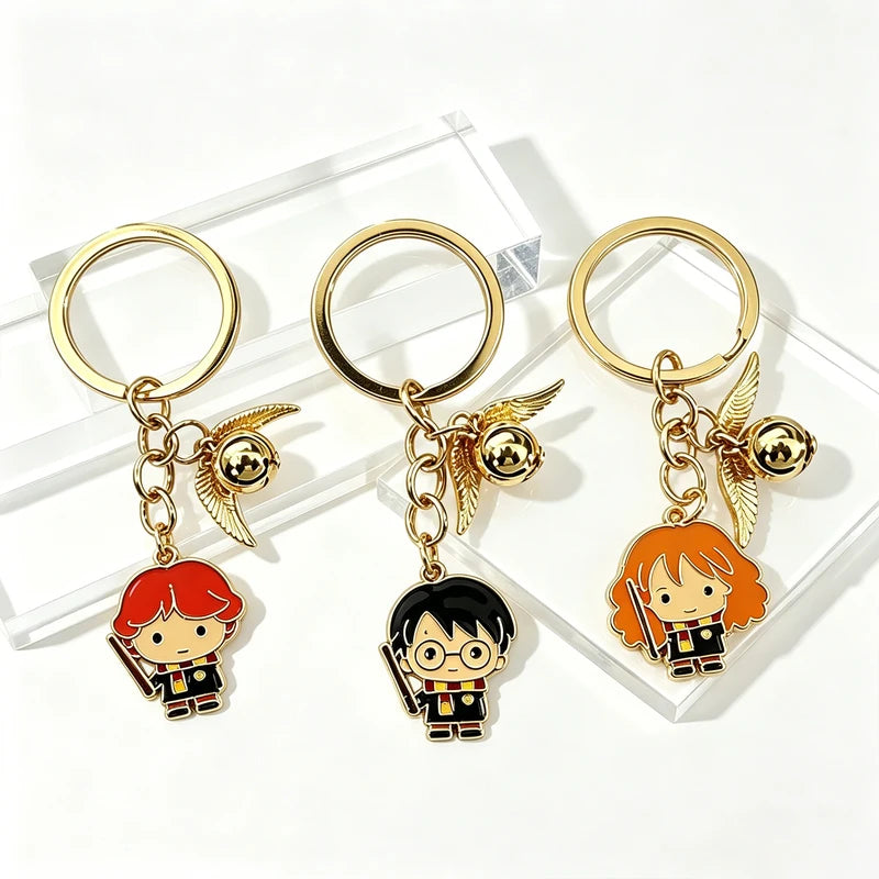 Harry Potter Metal Keychain Book Lover Gift - Magic Novel Fan Accessory
