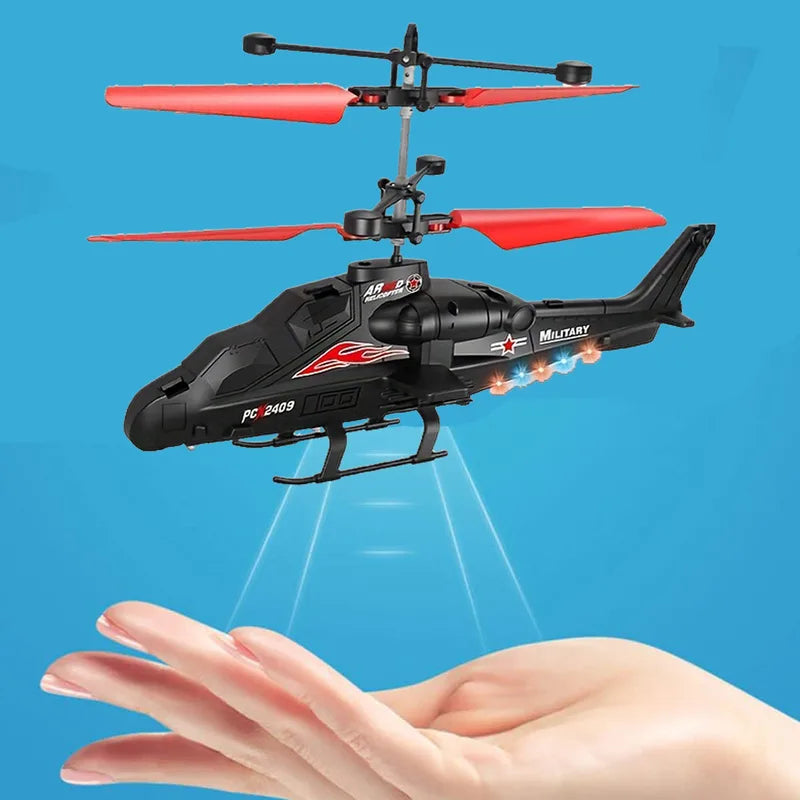 2-Way Remote Control Airplane Helicopter with LED Lights & USB Charging - Toy Drone