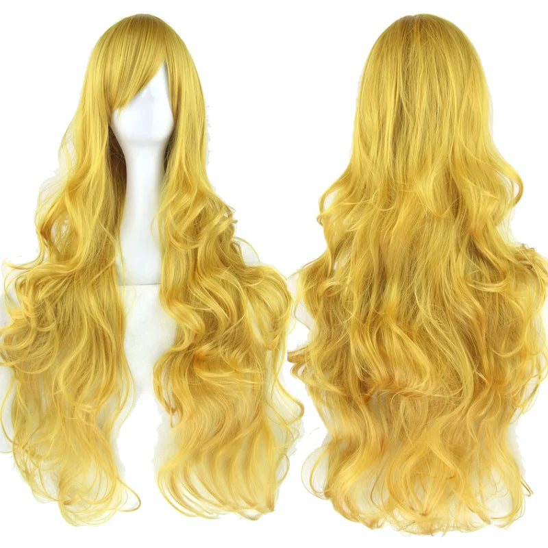 Long Synthetic Hair Wigs for Women - Curly, Colorful, Party & Cosplay