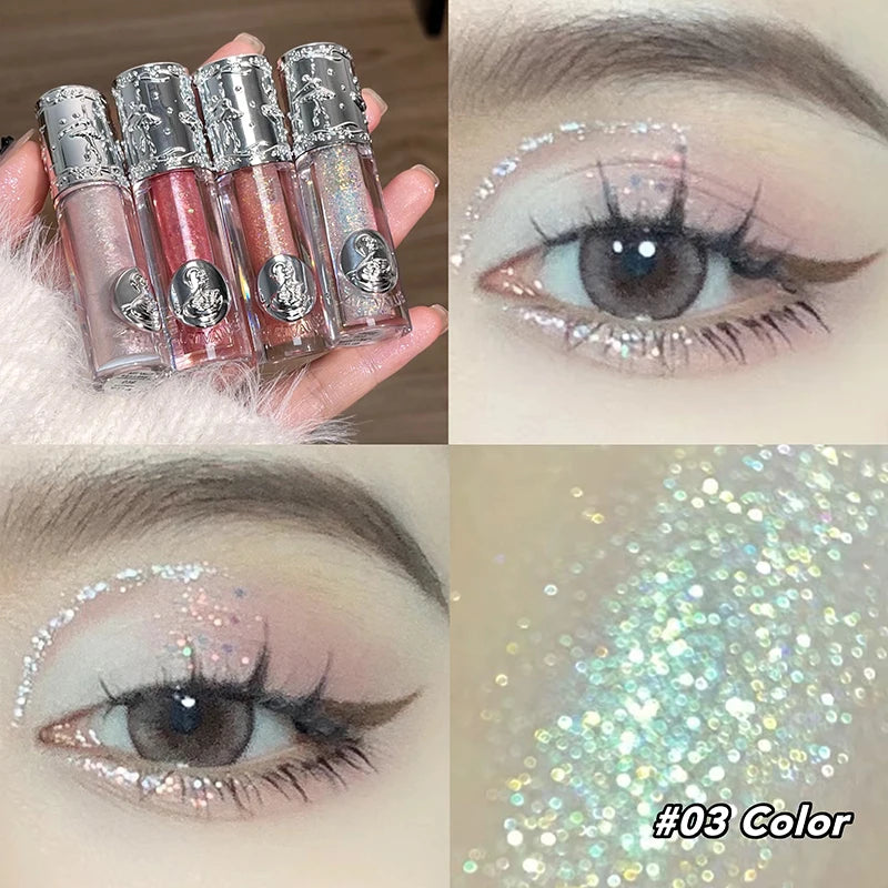 Waterproof Glitter Liquid Eye Shadow - Shimmer Highlighter for Eye Makeup