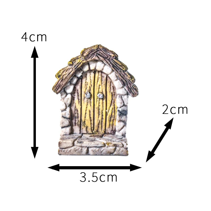 Mini Wooden Door Picture Frame Set for Home Decor Rustic Resin Crafts