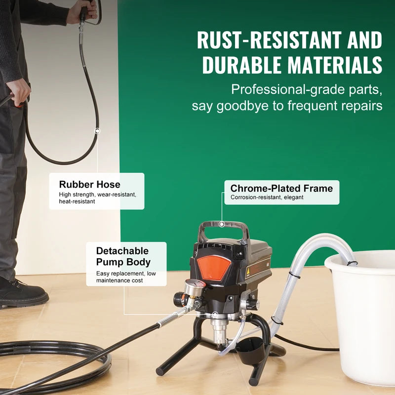 Electric Airless Paint Sprayer 750W 3000 PSI Handheld Professional Coating
