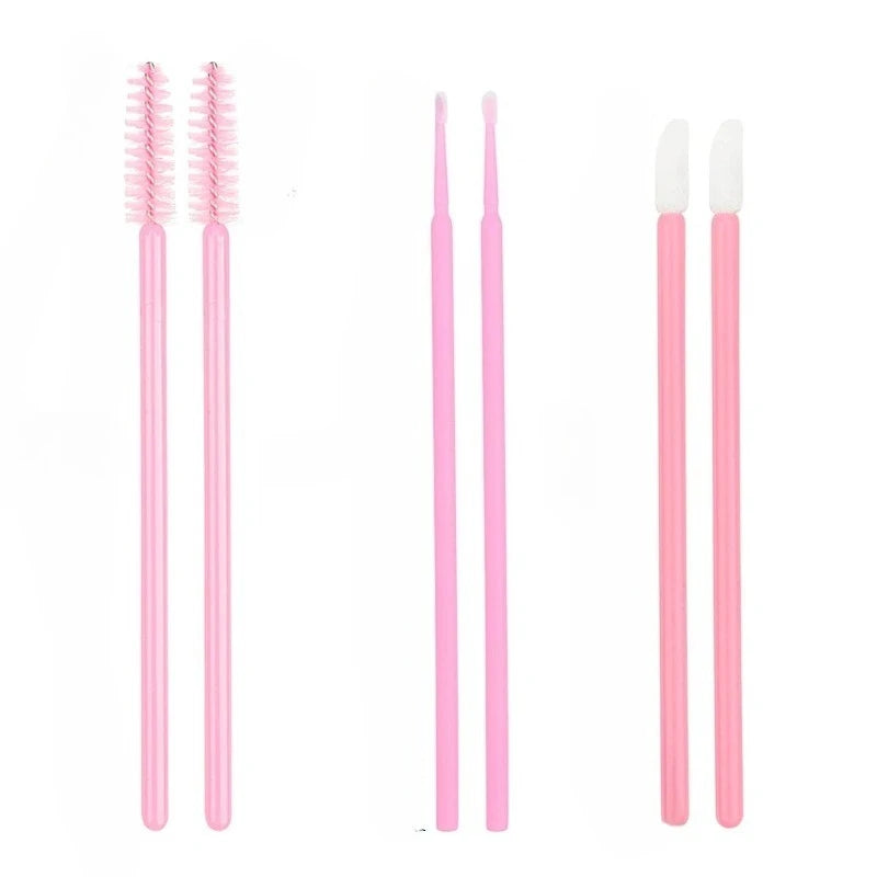 Eyelash Extension Removal Micro Makeup Brush Set for Lash & Lip Makeup, 200 Pieces