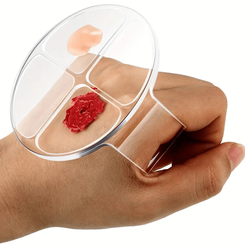 Hand Makeup Mixing Palette - Clear Hand-Held Foundation & Nail Art Palette