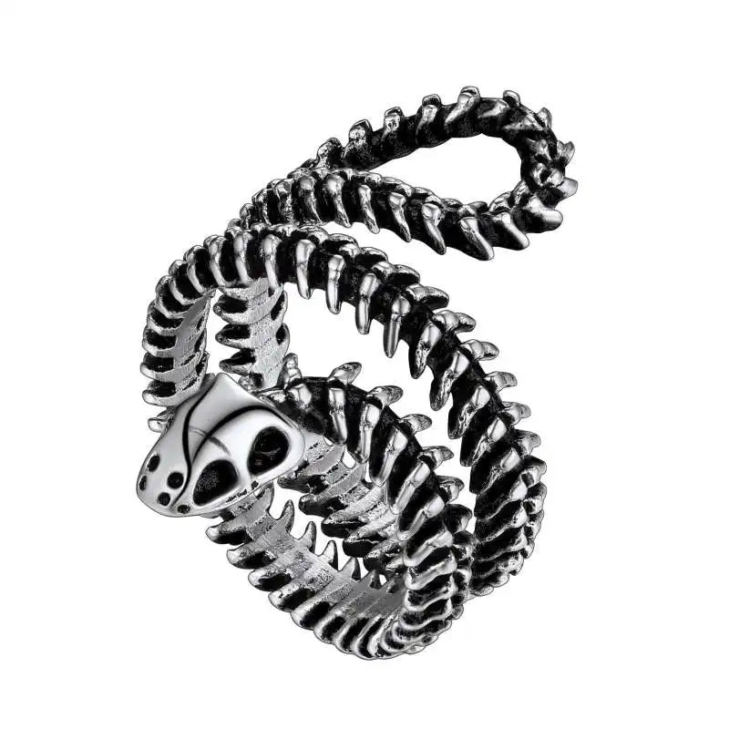 Snake Ring for Men & Women - Gothic Ouroboros Serpent Stainless Steel Jewelry