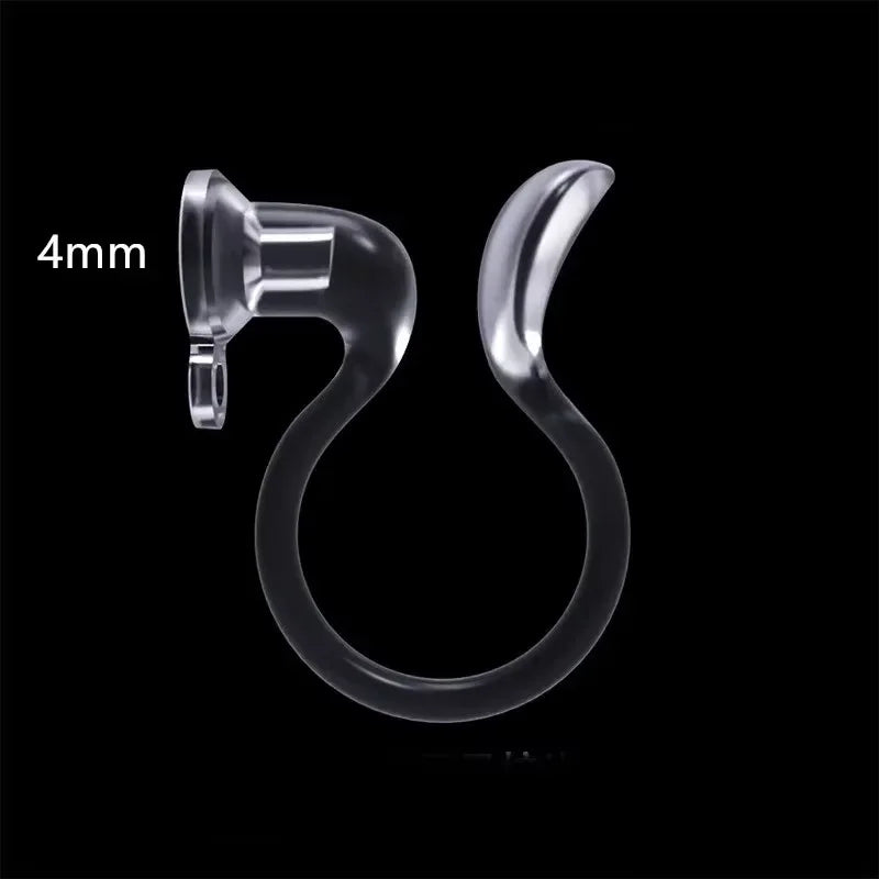 Transparent Ear Clips for Jewelry Making, U-Shaped DIY Earrings (2 Pack)