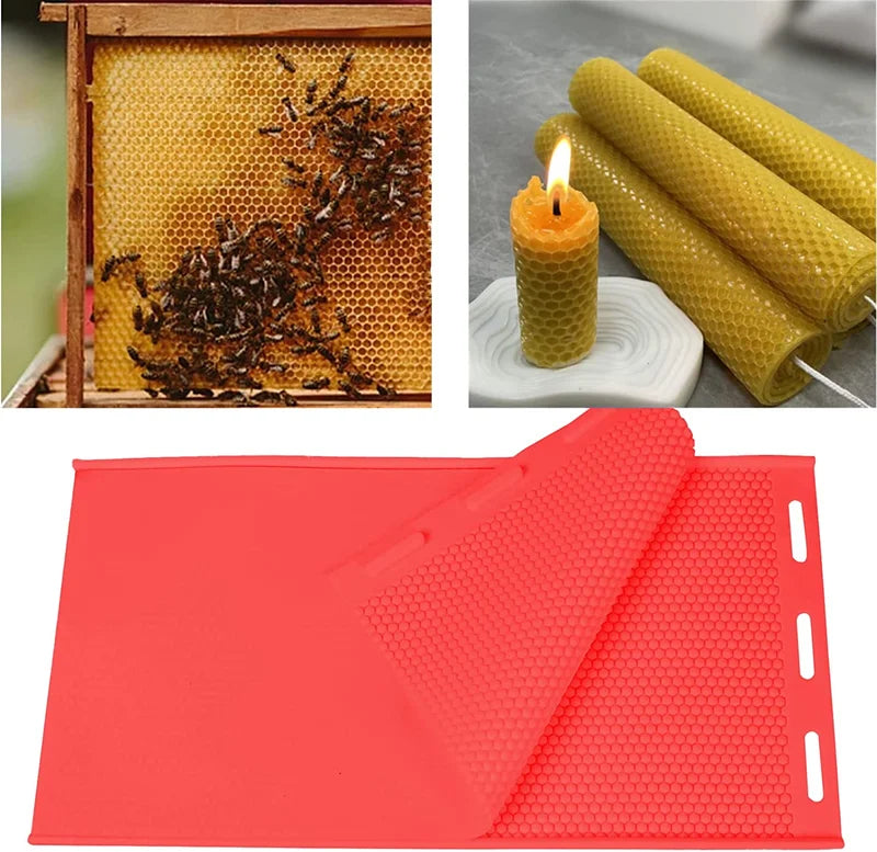 Silicone Beeswax Foundation Sheets Mold for Beekeeping and Candle Making
