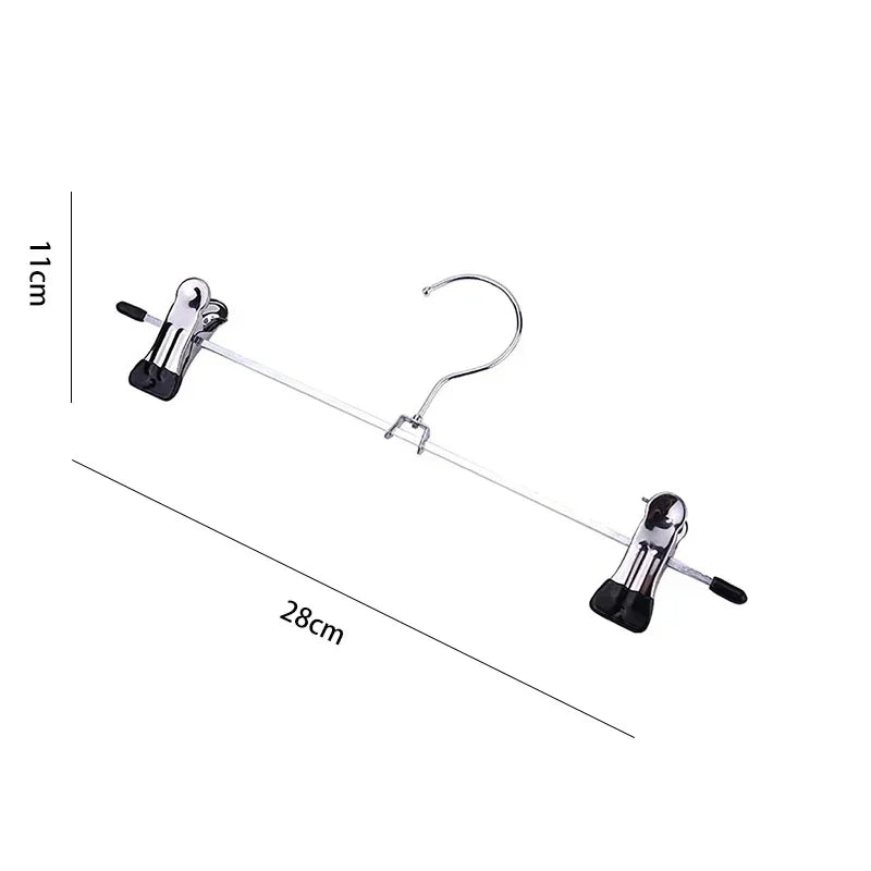 5pcs Metal Clothes Hangers Anti-Slip Windproof Skirt Pants Wardrobe Support