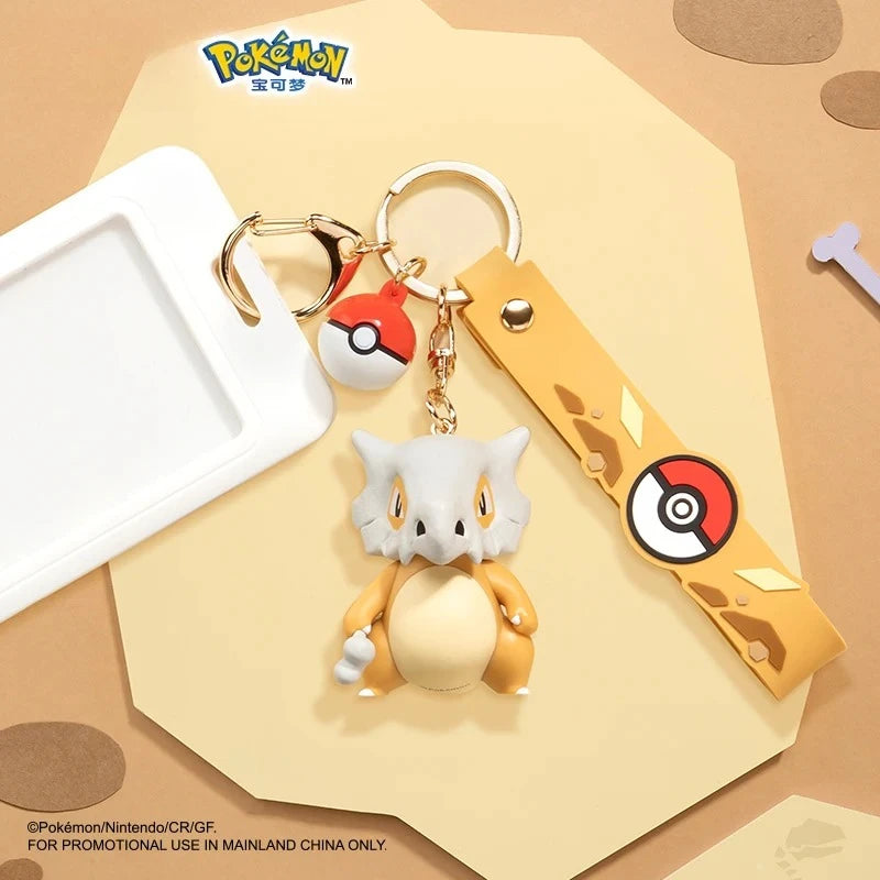 Pokemon Anime Keychain Figures Snorlax Mimikyu Cubone Car & Backpack Decoration