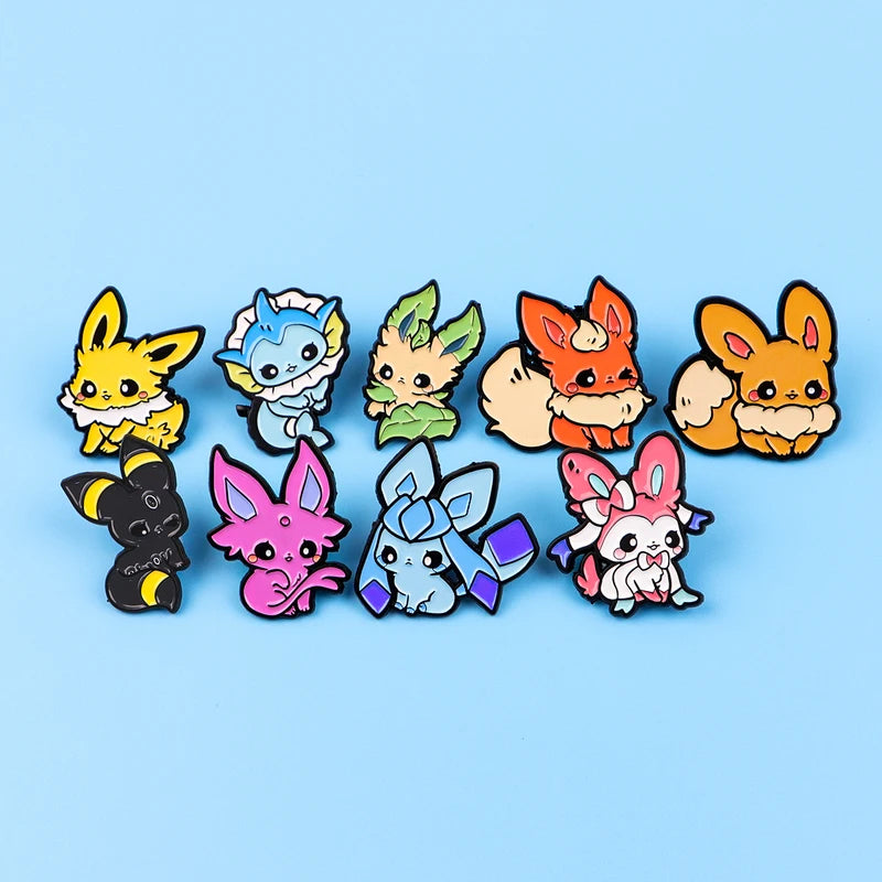 Japanese Anime Elf Enamel Pin Set - Cute Monster Brooches for Collectors & Jewelry Gift