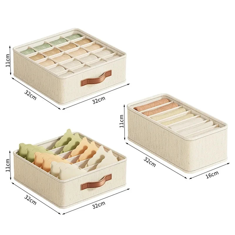 Clothes Storage Box Drawer Organizer for Socks, Underwear, Ties & Accessories