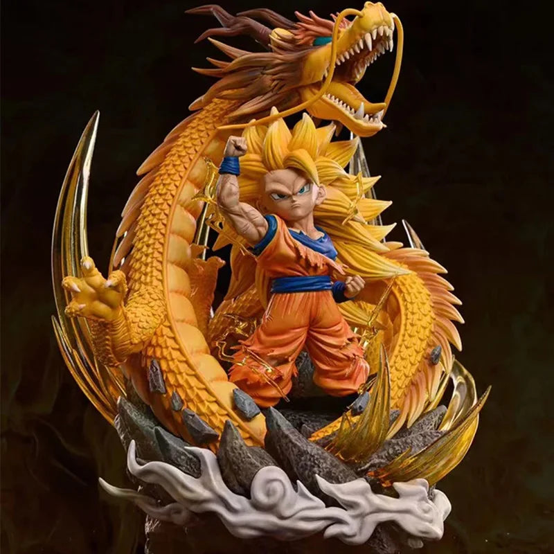 Dragon Ball Z Goku Action Figure SSJ3 PVC Model Toy - 14CM Collectible Statue