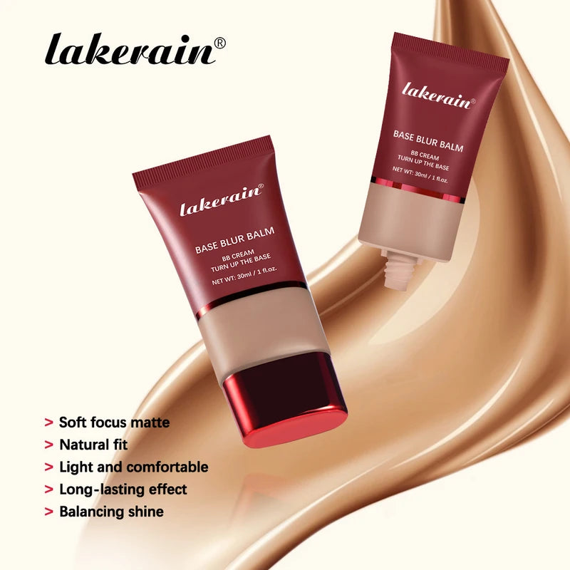 Matte Foundation Base Blur BB Cream - Full Coverage, Long-Lasting, Soft Focus Face Makeup
