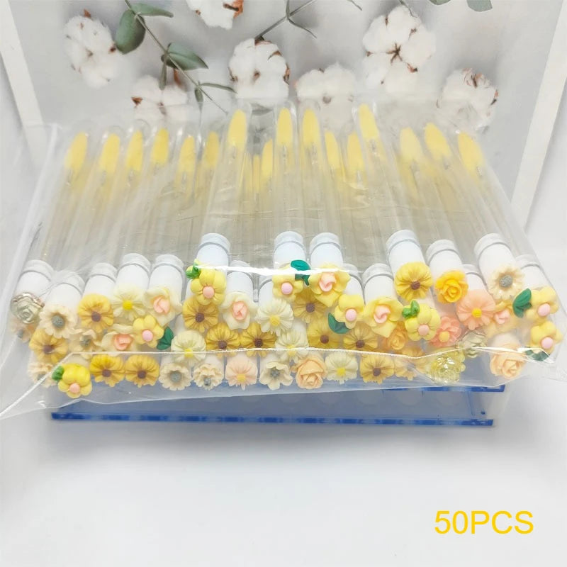 50PCS Reusable Eyelash Brush Tubes with Replaceable Dust-proof Storage & Eyebrow Brush
